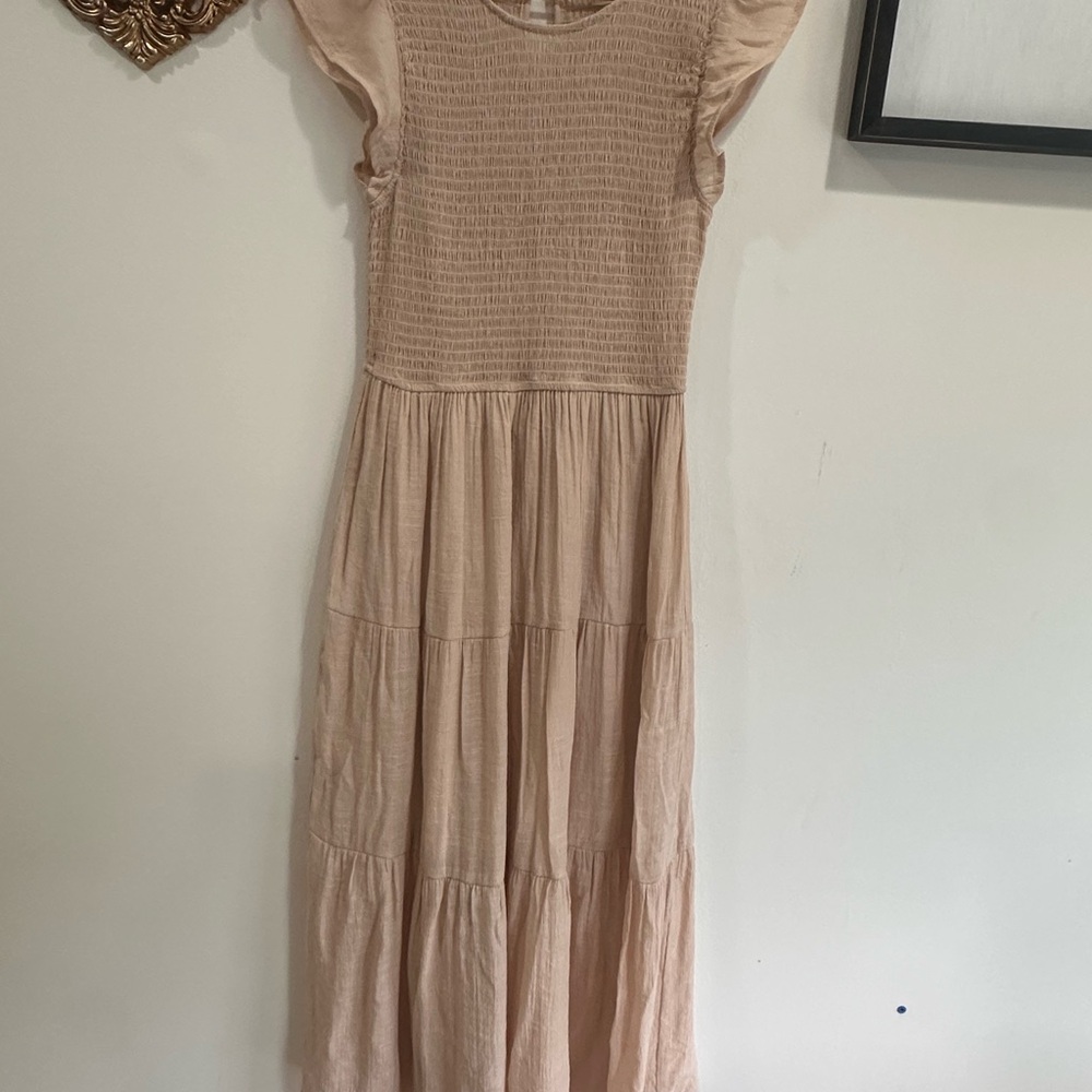 Mine Textured Taupe Dress